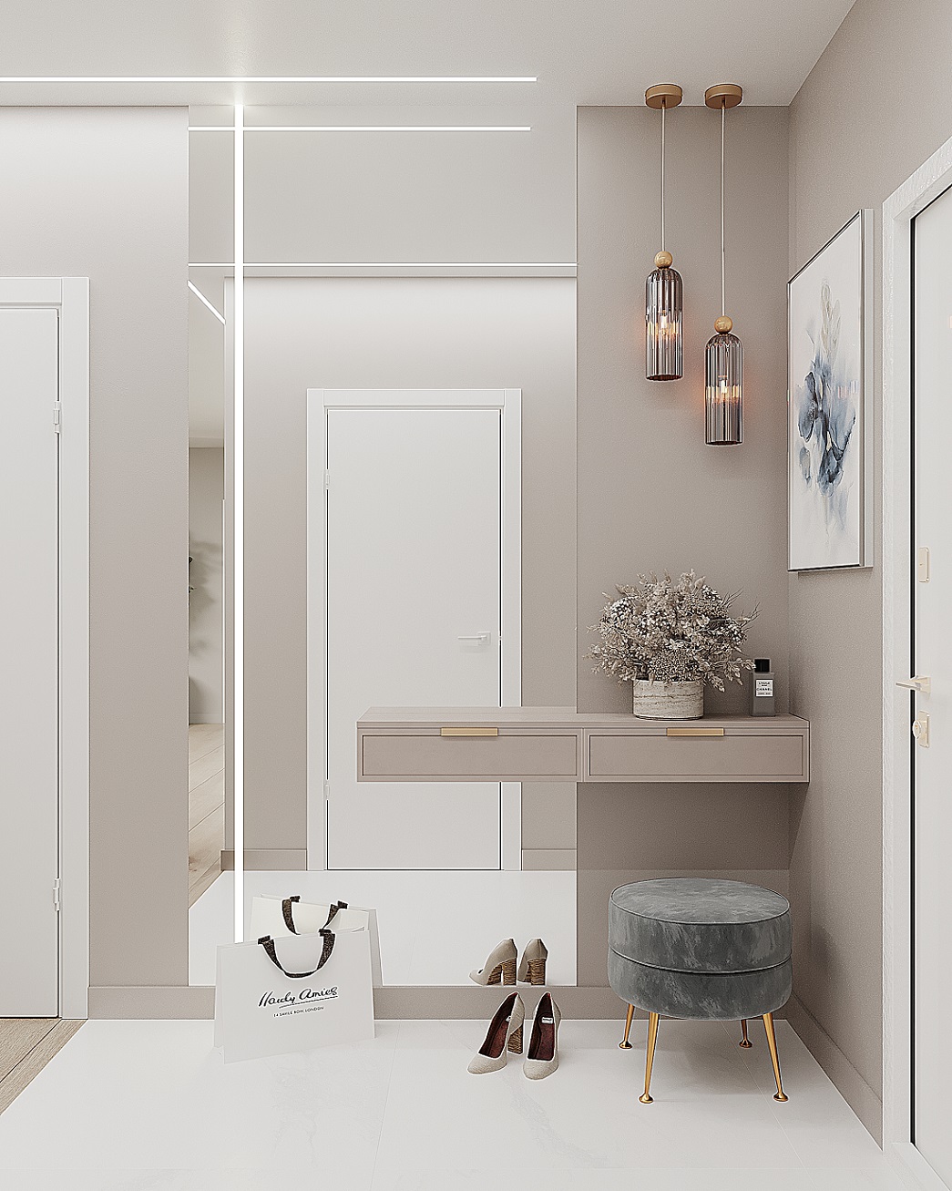 Дизайн интерьера Минск стильная прихожая